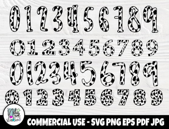 101 Dalmatian Numbers SVG Cut Files