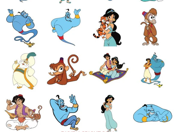 Aladdin Genie SVG Cut Files