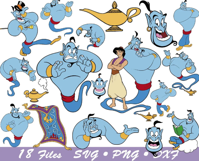 Aladdin Genie SVG Files