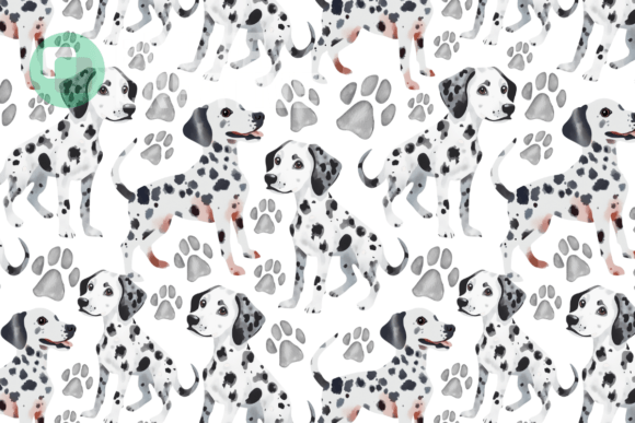 Dalmatians Seamless Pattern SVG Free