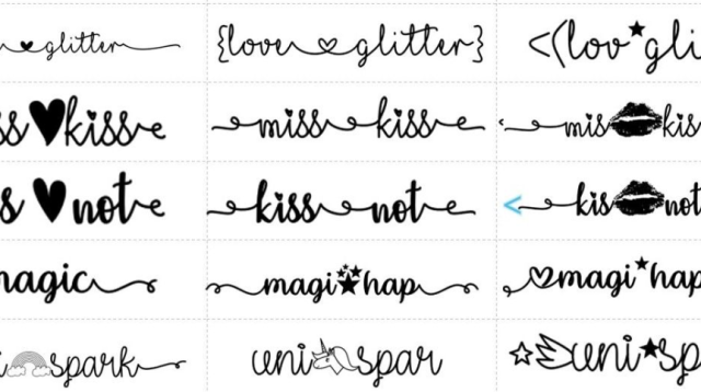 Font With Tail Cheat Sheet