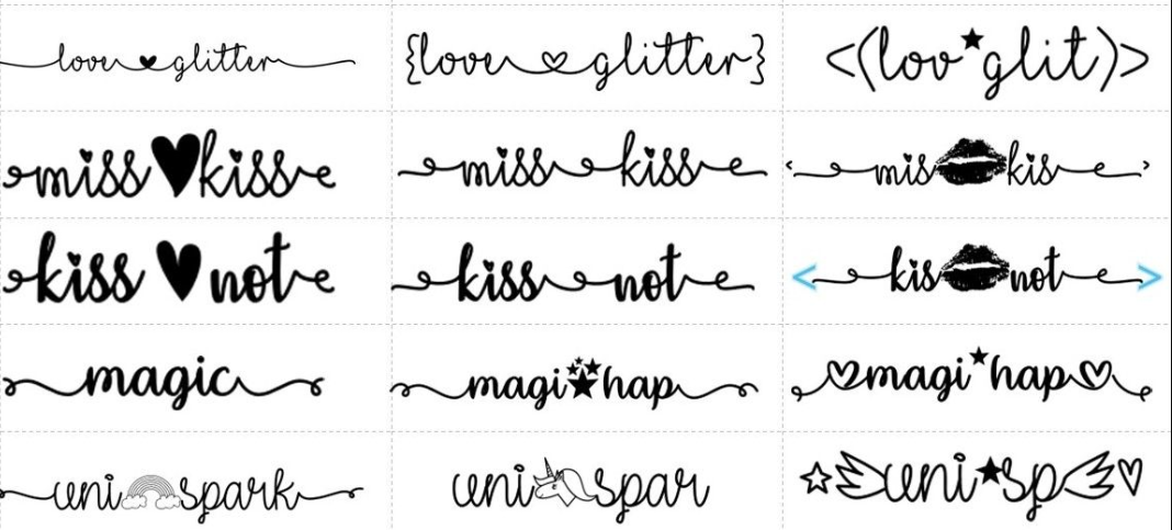 Font With Tail Cheat Sheet - Graphic Design Inspiration