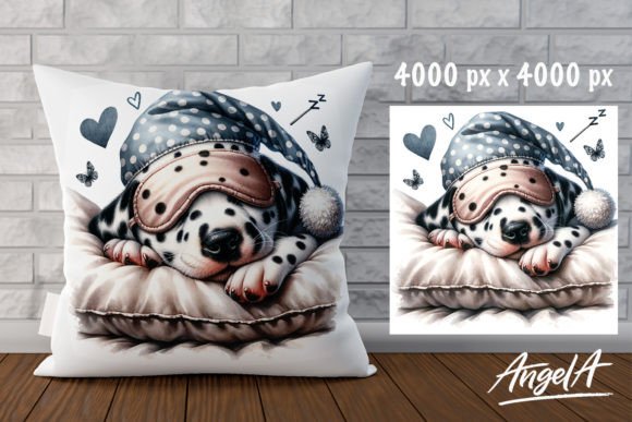 Sleeping Dog Dalmatian SVG File