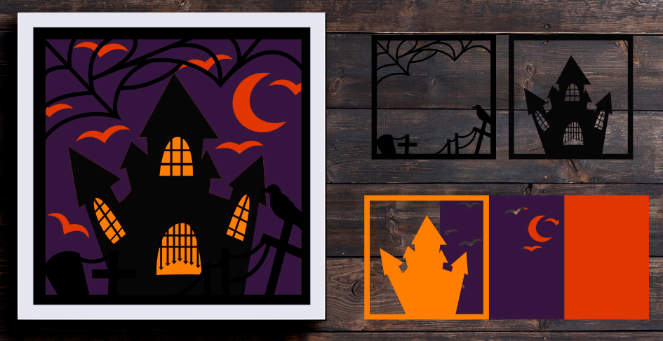 3D Haunted House SVG