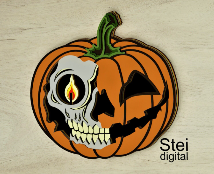 3d pumpkin halloween svg for cricut