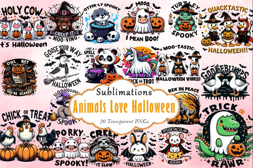 Animals Love Halloween Sublimation Bundle