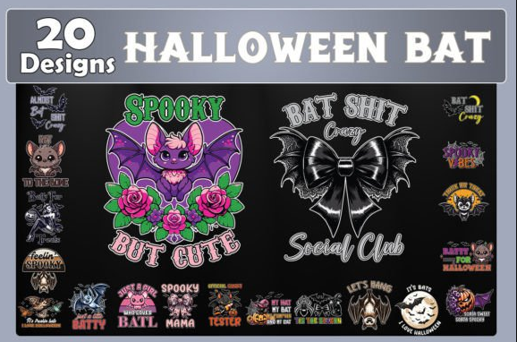 Cute Halloween Bat SVG Bundle