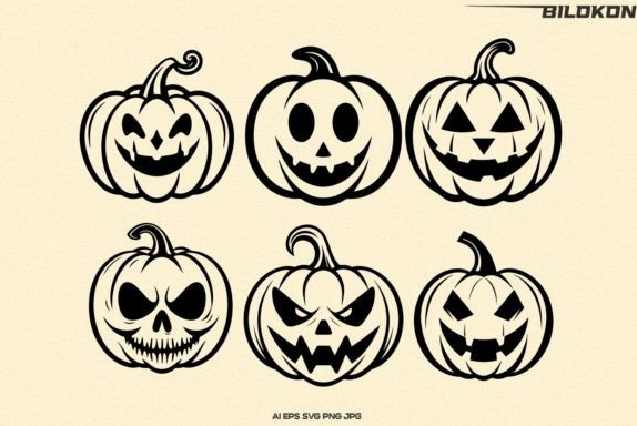 Cute Halloween Pumpkin, Halloween SVG