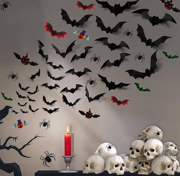 DIY Halloween 3D Bat decorations