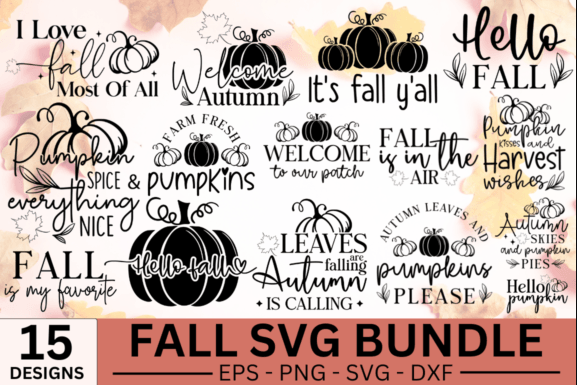 Fall SVG Bundle, Pumpkin Svg Bundle