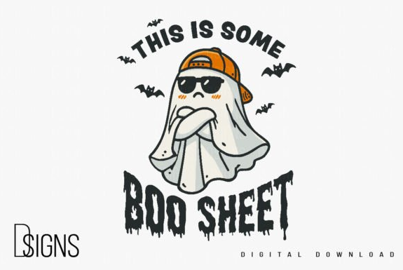 Funny Halloween Ghost Boo Sheet PNG