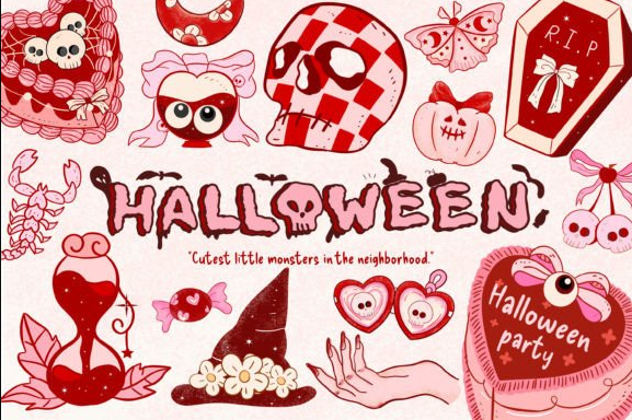 Groovy Halloween Clipart Spooky Ghost SVG