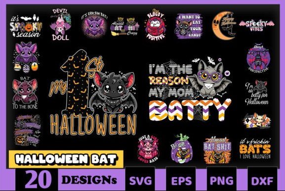 Halloween Cute Bat SVG Bundle