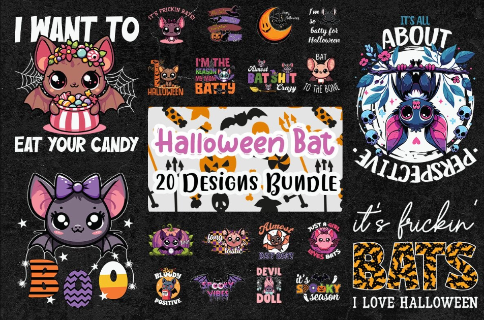 Halloween Spooky Bat SVG Bundle