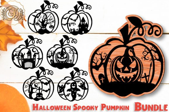 Laser Cut Spooky Pumpkin SVG Bundle