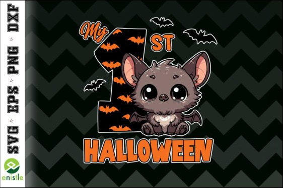 My 1st Halloween Cute Bat Halloween SVG