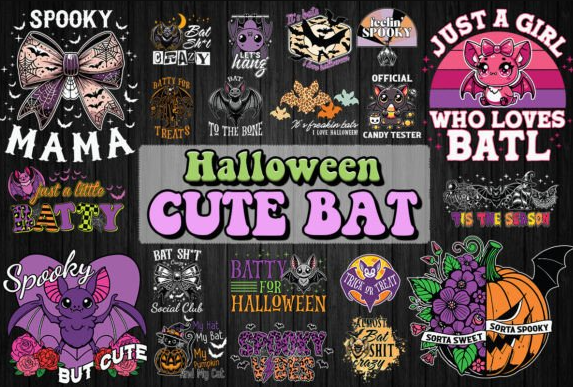 Spooky Halloween Bat SVG Bundles