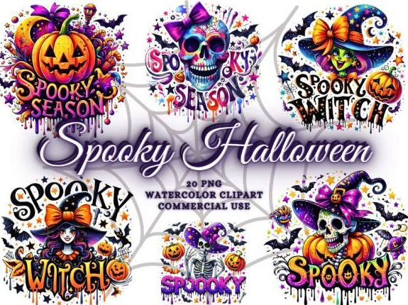 Spooky Halloween Clipart SVG