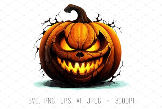 Spooky Pumpkin Halloween Sublimation SVG