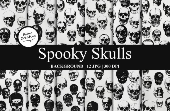 Spooky Skulls Background