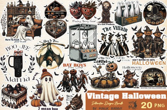 Vintage Halloween Sublimation Bundle