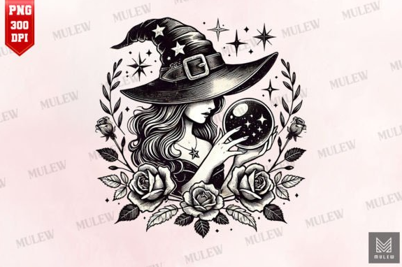 Spooky Witch Halloween Sublimation PNG